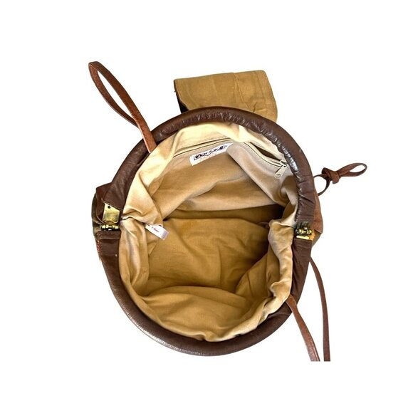 vtg Retro 80's Sereta Multicolor Stitched Patchwork Leather Crossbody Bag - Picture 7 of 8